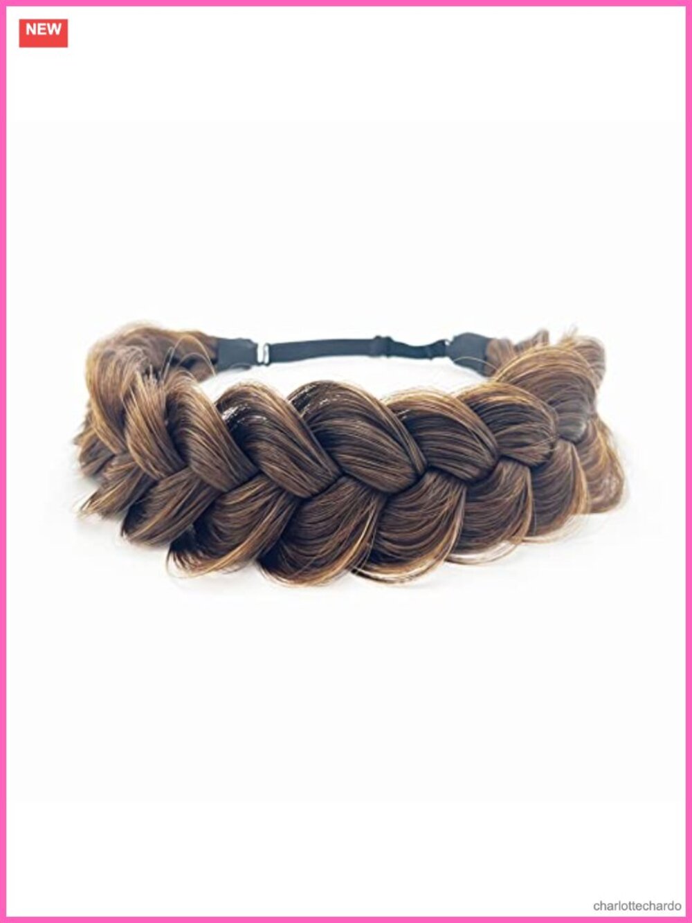 Synthetic Braided Headband Wide Strands Fluffy Wig Band Hair Accessory